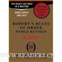 Robert's Rules Of Order Newly Revised In Brief