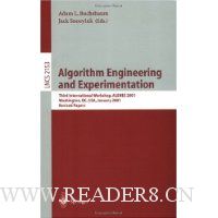  Algorithm Engineering and Experimentation: Third International Workshop, ALENEX 2001, Washington, DC, USA, January 5-6, 2001. Revised Papers