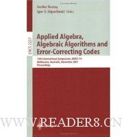  Applied Algebra, Algebraic Algorithms and Error-Correcting Codes: 14th International Symposium, AAECC-14, Melbourne, Australia, November 26-30, 2001. Proceedings