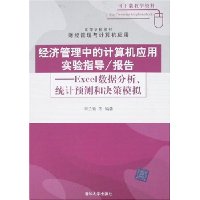经济管理中的计算机应用实验指导/报告:Excel数据分析、统计预测和决策模拟