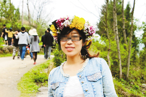 王玲玲游玩照图片由本人提供