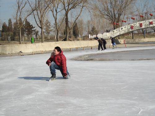 滑冰场巧遇作文