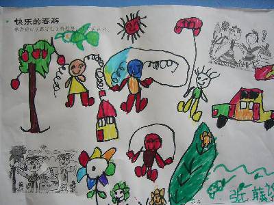 美丽的春天在这里!--兰卡小朋友的绘画作品作文