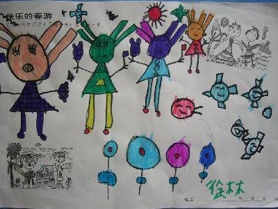 美丽的春天在这里!--兰卡小朋友的绘画作品作文