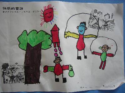 美丽的春天在这里!--兰卡小朋友的绘画作品作文