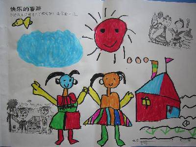 美丽的春天在这里!--兰卡小朋友的绘画作品作文