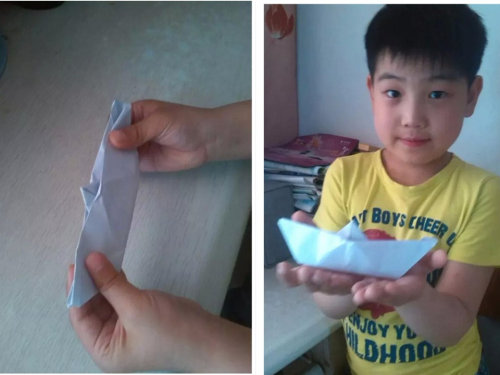 我的手工——纸船(口述日记)作文