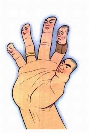 五指这一家作文