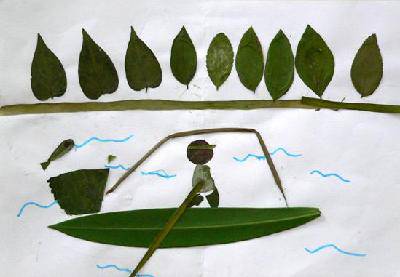 树叶画儿的故事作文