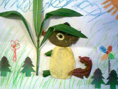 树叶画儿的故事作文