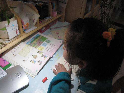 露露PK妈妈——做生字卡片作文