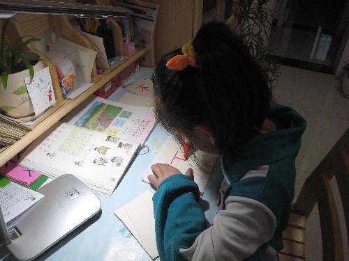 露露PK妈妈——做生字卡片作文