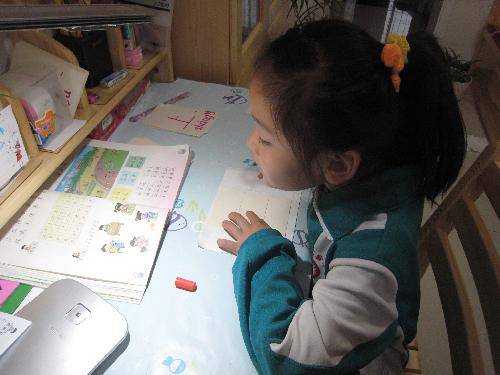 露露PK妈妈——做生字卡片作文