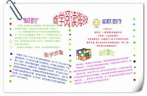 数学阅读海报作文