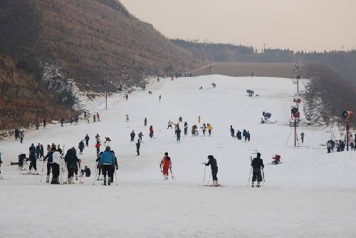 桃花峪,我们一起滑雪去!作文