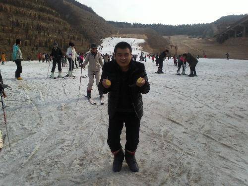 桃花峪,我们一起滑雪去!作文