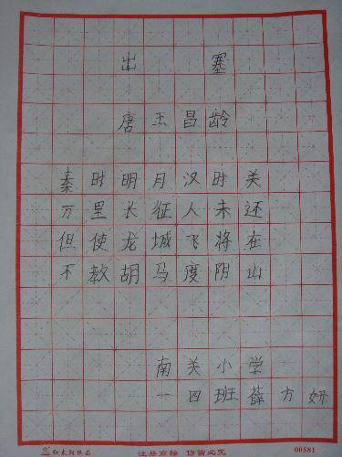 我当小小书法家作文