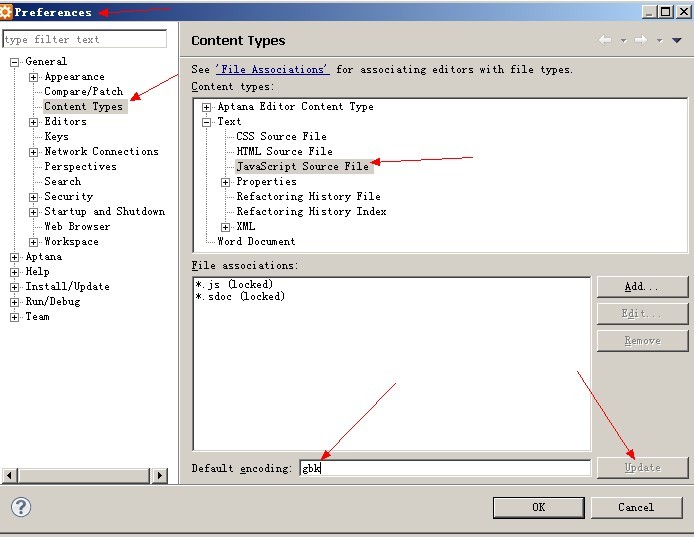 aptana֧�ֺ���gbk gb2312����