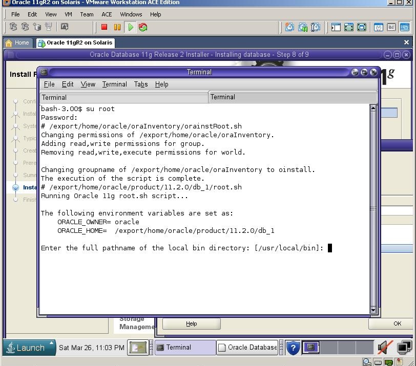 Solaris ϵͳ�ϰ�װOracle11g R2��WebLogic10.3.0.0