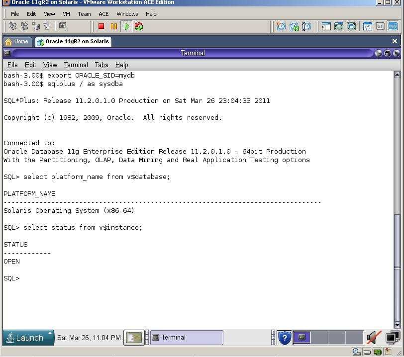 Solaris ϵͳ�ϰ�װOracle11g R2��WebLogic10.3.0.0