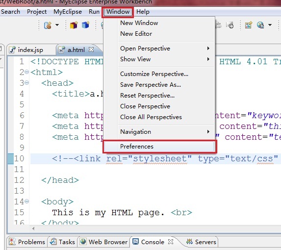 MyEclipse10��Tomcat7����Webҳ��