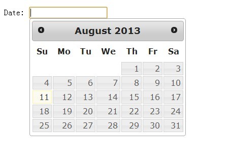 jquery ui(5)日期选择器 datepicker