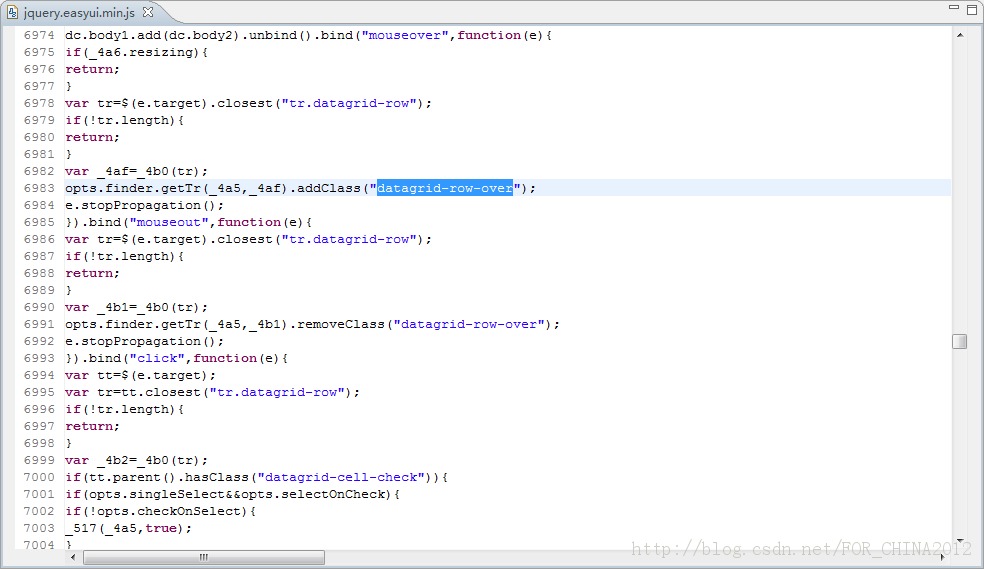  jQuery EasyUI Datagrid ͣ/뿪¼onMouseOver/onMouseOut