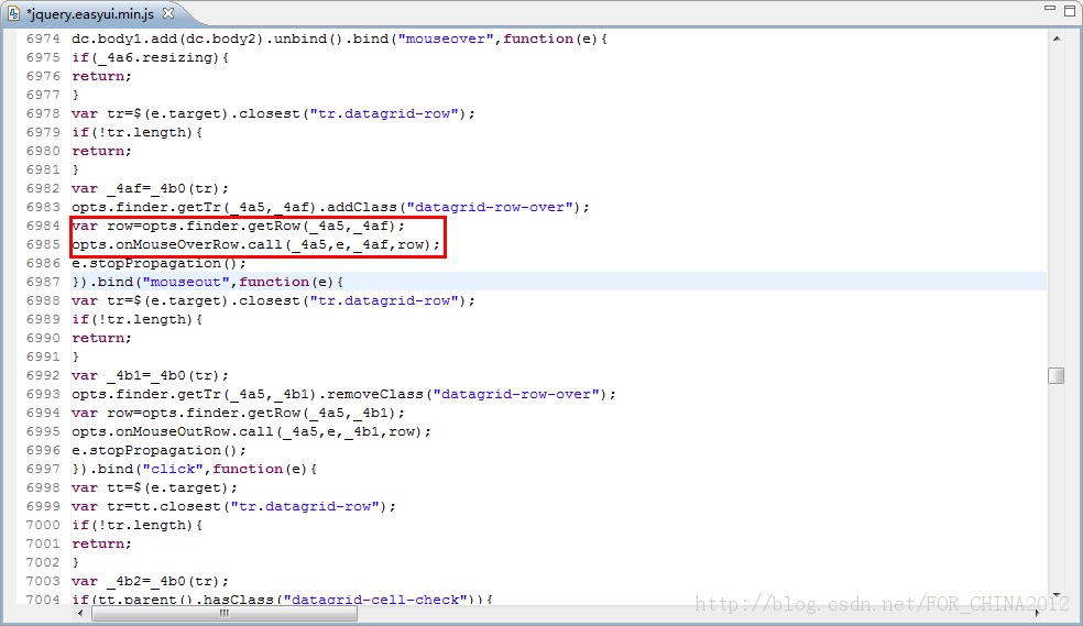  jQuery EasyUI Datagrid ͣ/뿪¼onMouseOver/onMouseOut