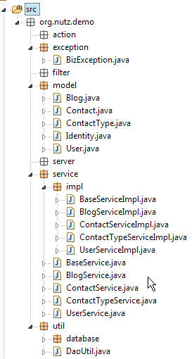 Nutz+ExtJSʾ̡̨̳Serviceʵ