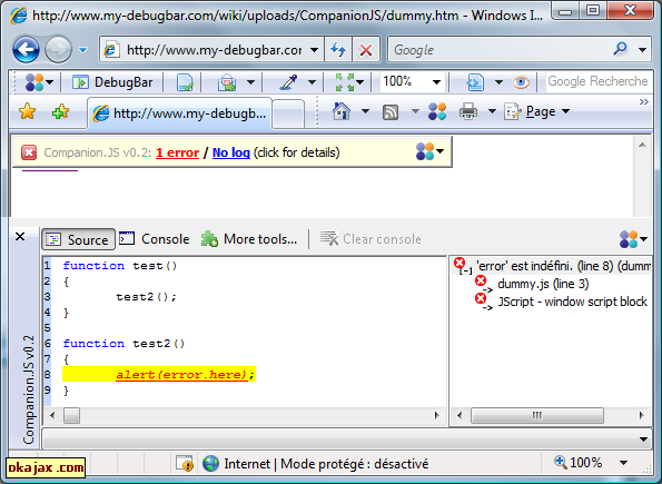 ie上的js调试工具