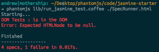 运用PhantomJS测试JavaScript
