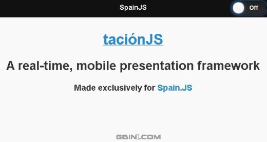 一个基于jQuery Mobile的移动设备实时幻灯机javascript类库 - taciónJS