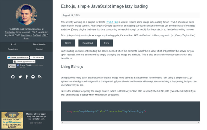 Echo.js һԵJavaScriptͼƬز