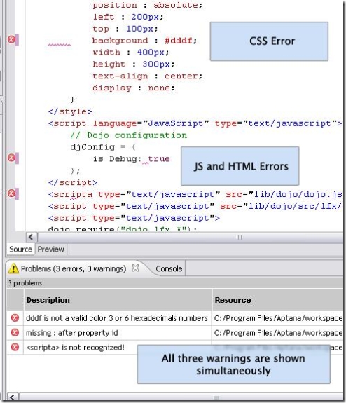 Javascript(AJAX)   Aptana