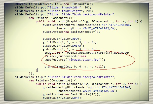 JSlider ���˻�