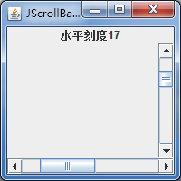 JavaSwing的JScrollBar施用