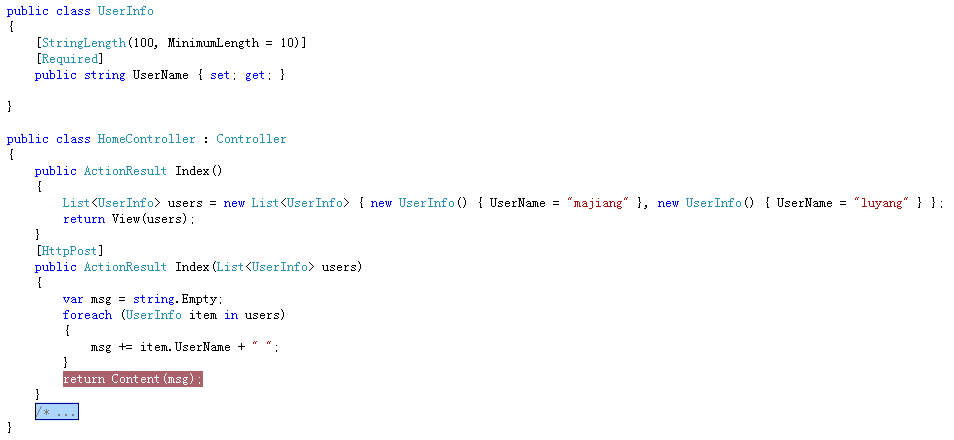 asp.net mvcԴ-DefaultModelBinder ۺϰ