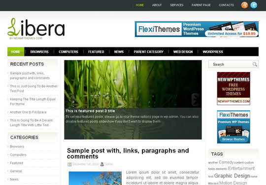 50个漂亮免费的 WordPress 主题(上)