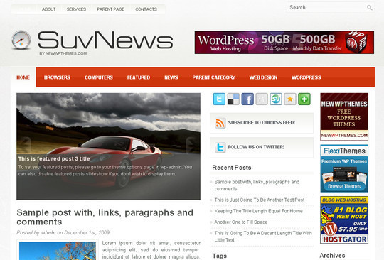 50个漂亮免费的 WordPress 主题(上)