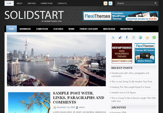 50个漂亮免费的 WordPress 主题(上)