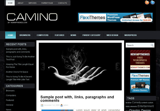 50个漂亮免费的 WordPress 主题(上)