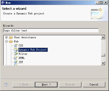 用Eclipse 创设web项目