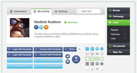 免费骨材: 4套超棒的免费ui套件
