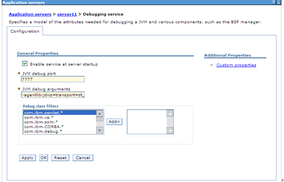 Eclipse 远道调试 WebSphere 7 Application Server