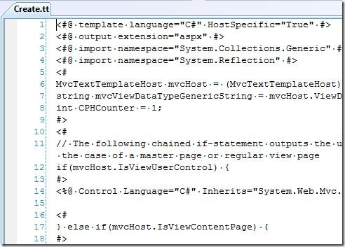 T4 模板： 替 ASP.NET MVC 开发人员快速入门指南