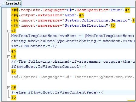 T4 模板： 替 ASP.NET MVC 开发人员快速入门指南