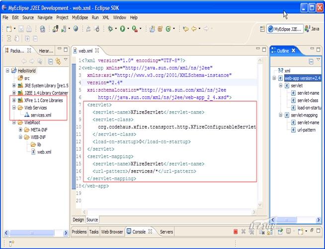 MyEclipse java+xfire webservice����