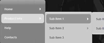 22款经典UI设计二级上拉菜单导航系列