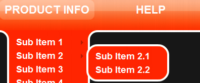 22款经典UI设计二级上拉菜单导航系列