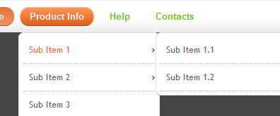 22款经典UI设计二级上拉菜单导航系列